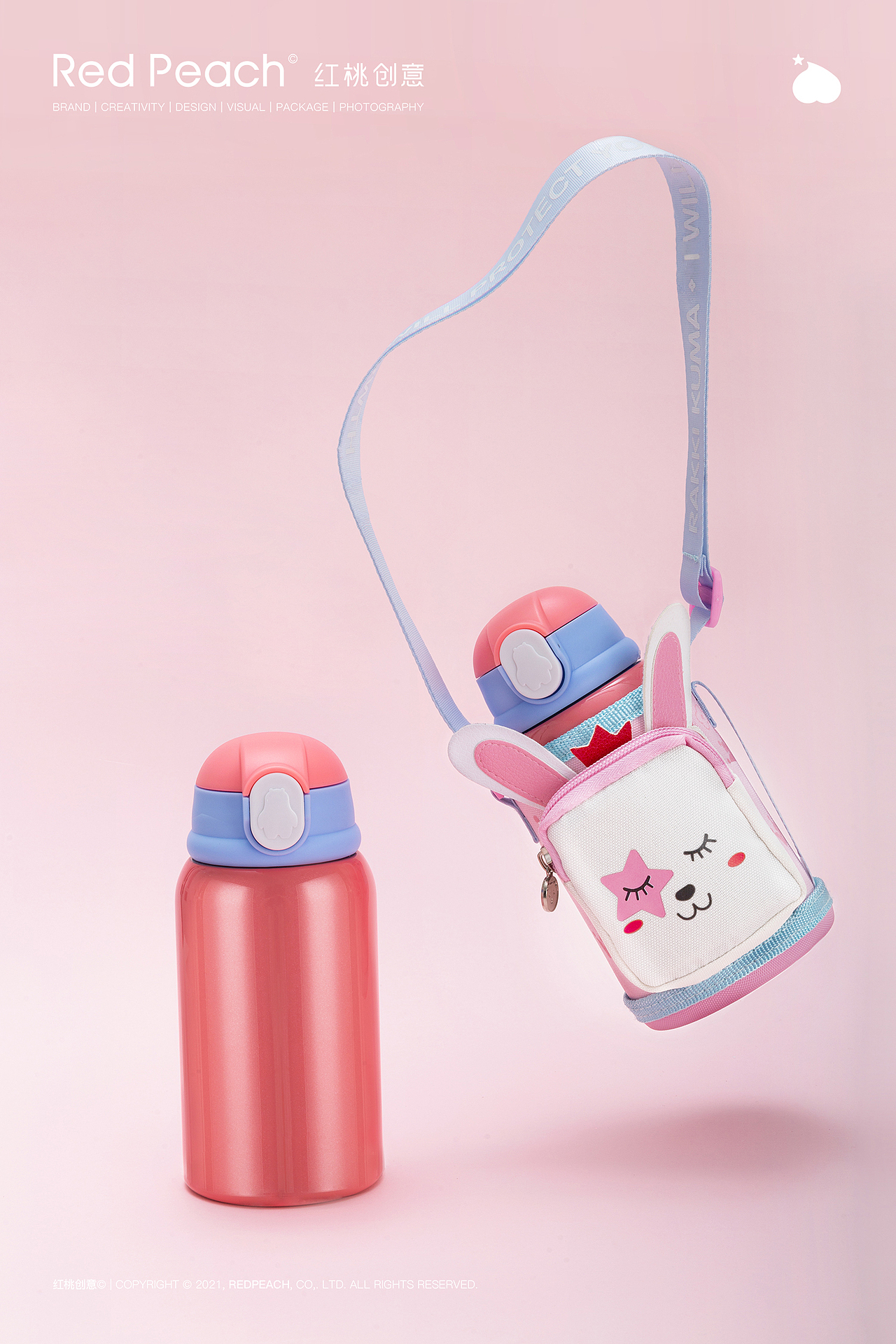 创意摄影 | RAKKI KUMA保温杯 × 红桃创意