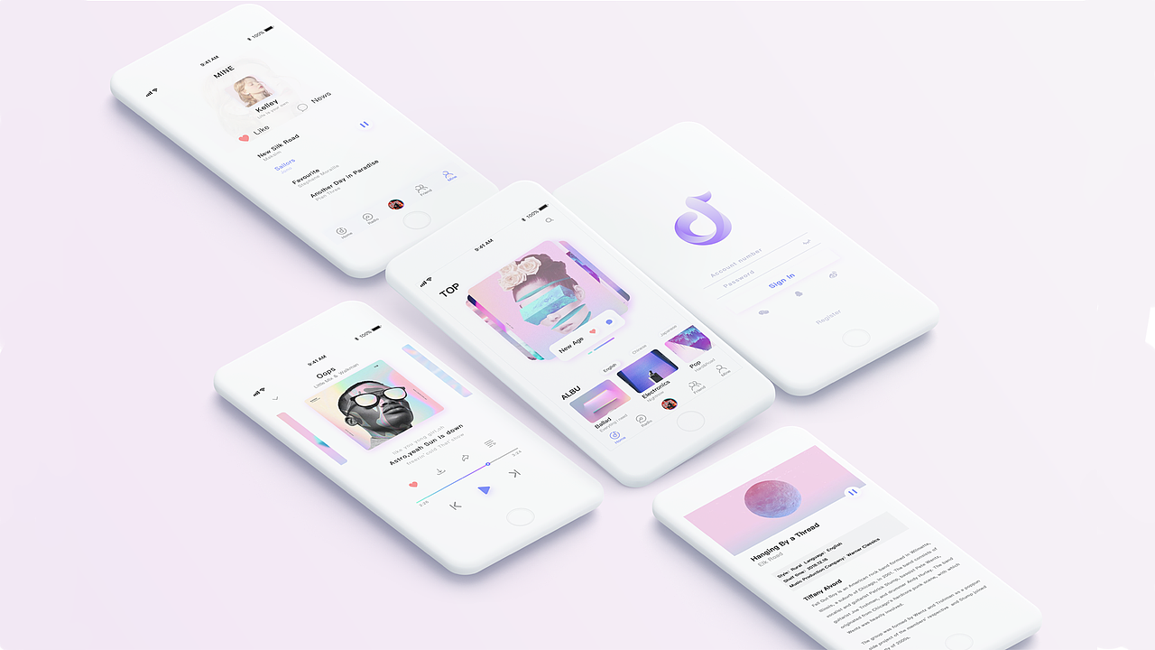 YUE概念型音乐APP设计