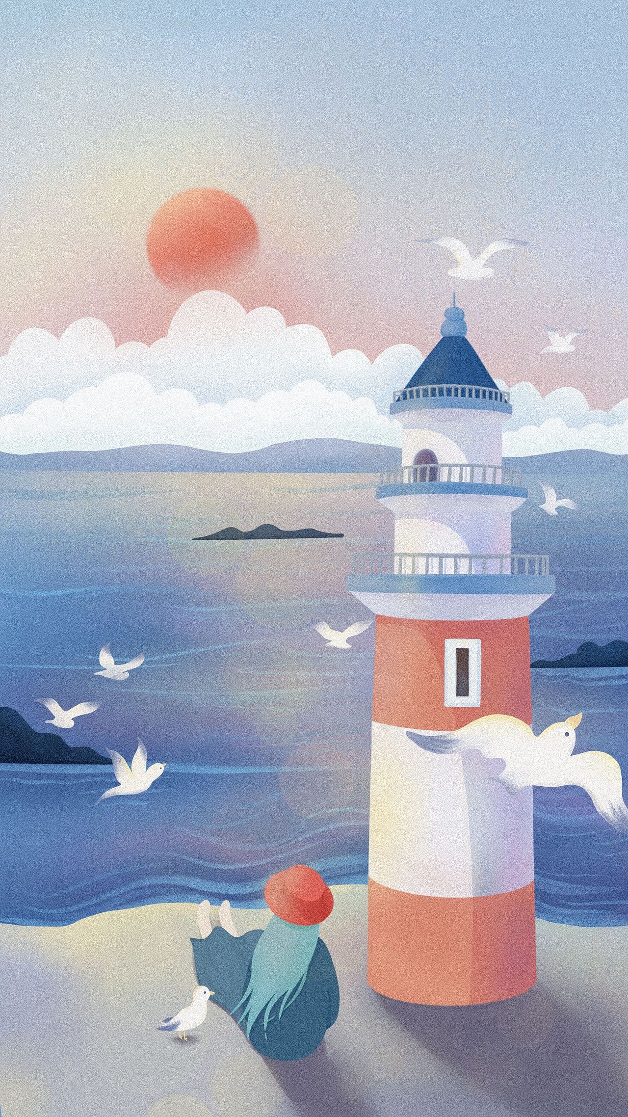 乐划锁屏插画大赏 |《大海·家园》