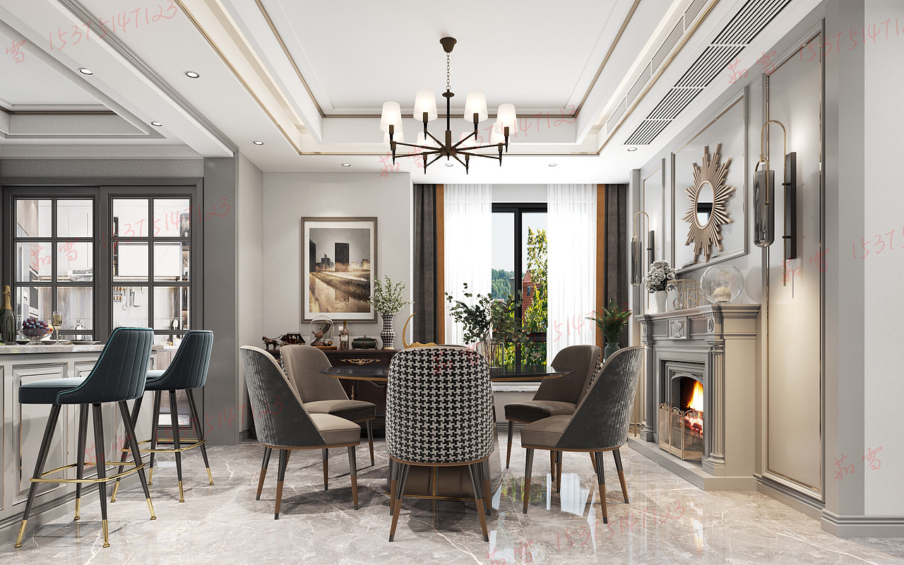 美式轻奢一室两案