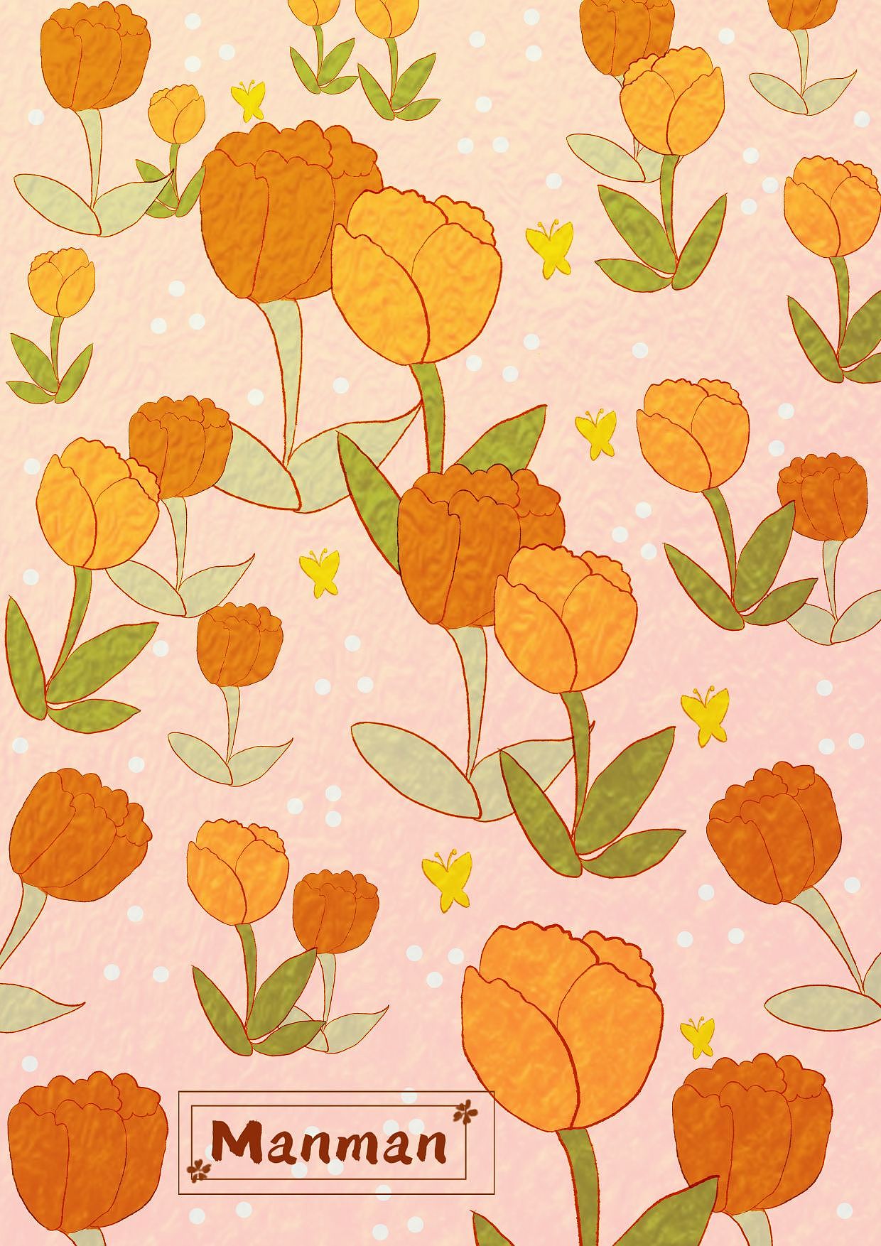 《壁纸花》（图ZMzY4OTYwOTIw） - 商业插画 - 站酷设计师漫漫子麒原创素材 - 站酷ZCOOL