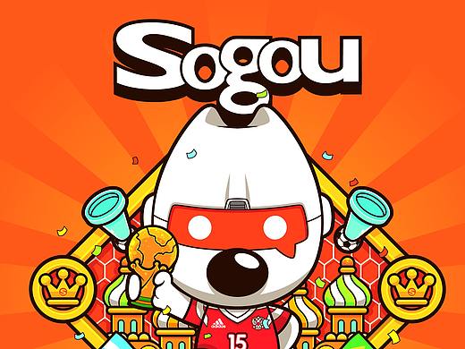 搜狗吉祥物2018世界杯主题延展图形设计