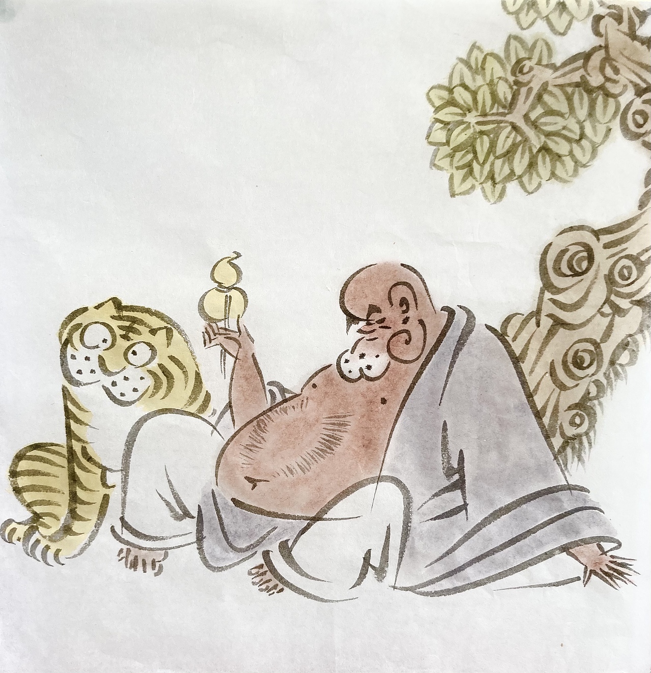 罗汉（图ZMzExMTAyNTQ4） - 绘画 - 站酷设计师老赭水墨原创素材 - 站酷ZCOOL