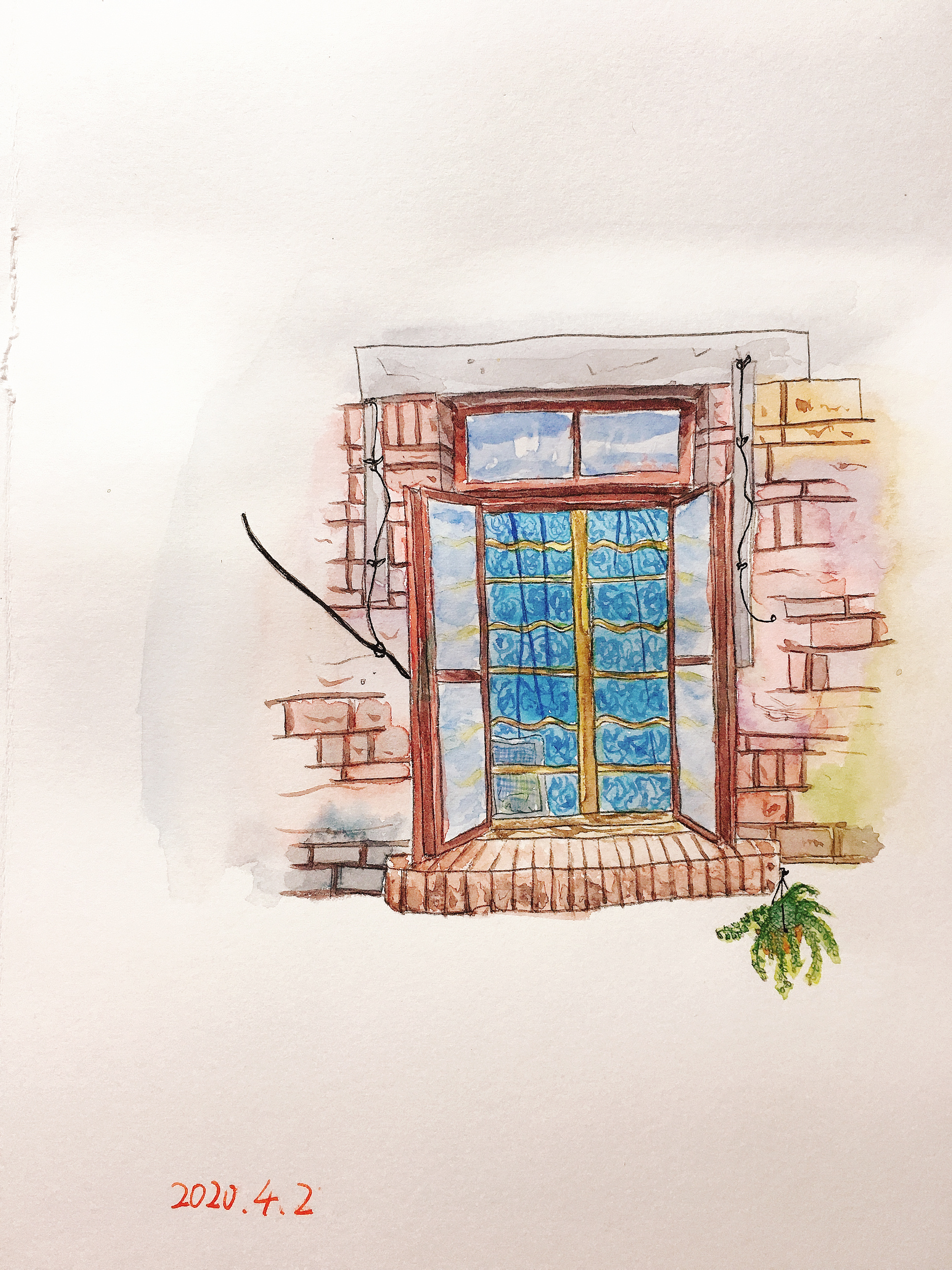 从零开始的水彩·恋花·3 & 小窗台