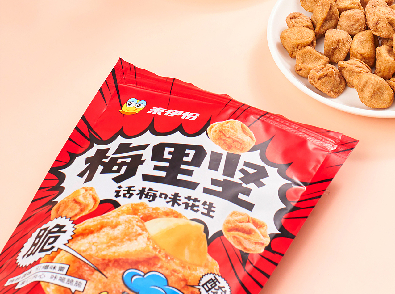 产品实拍（此图片摄影来自极食摄影工作室）
<br>来伊份梅里坚产品一经推出，便引发行业及消费者的强势关注。