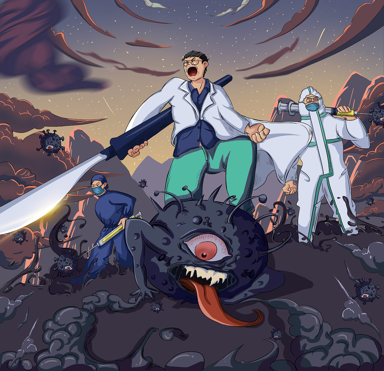 战疫胜利 - 原创作品 - 站酷(zcool)