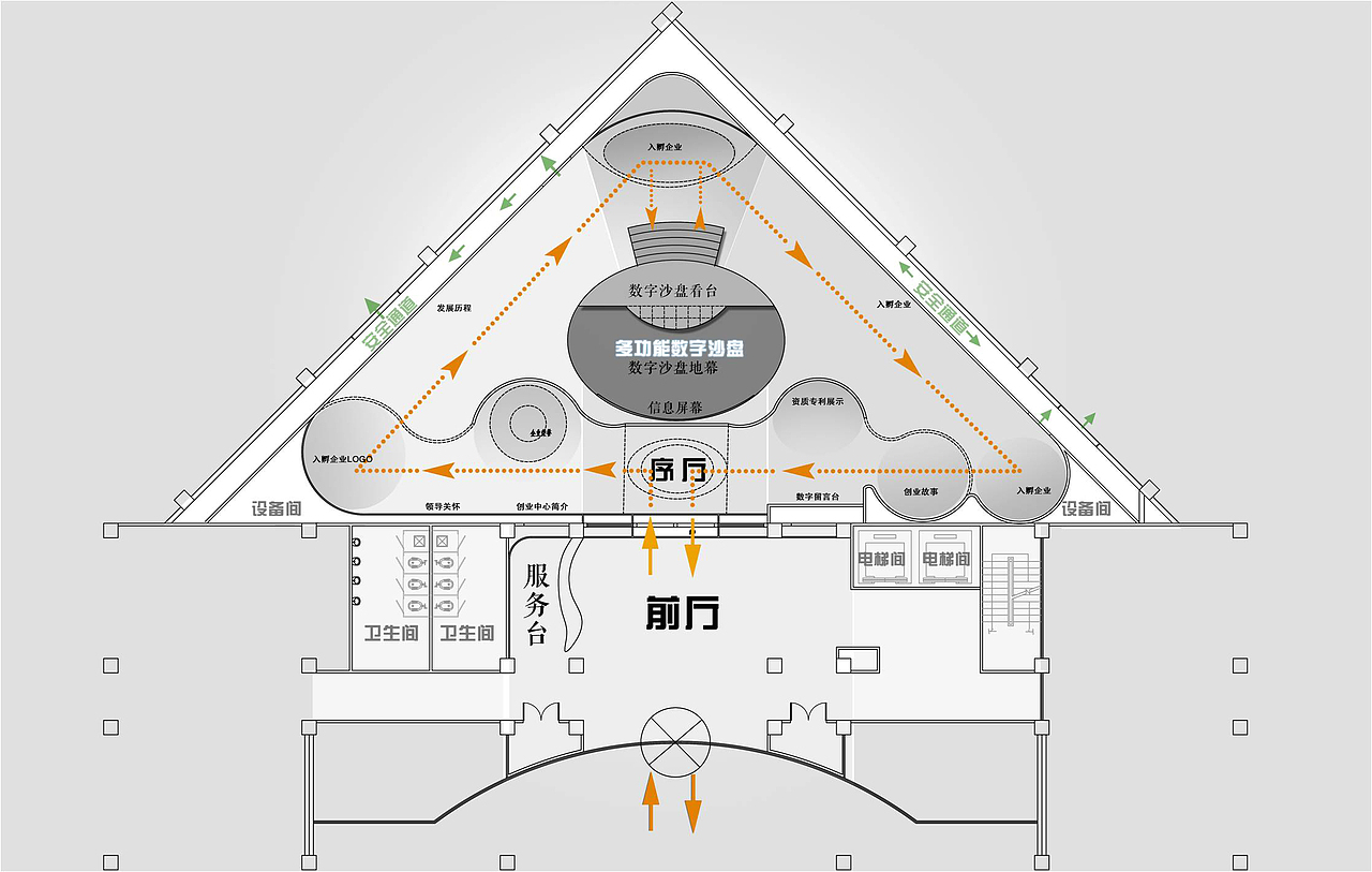 三河燕郊新技术创业服务中心 展示厅设计方案|空间|展陈设计|珊妞