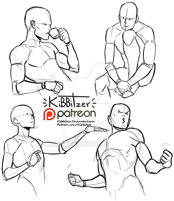 「素材」绘画练习参考 part 05 动作练习 02（图ZMTQ5NjY4MDYw） - 绘本 - 站酷设计师漫联教育原创素材 - 站酷ZCOOL