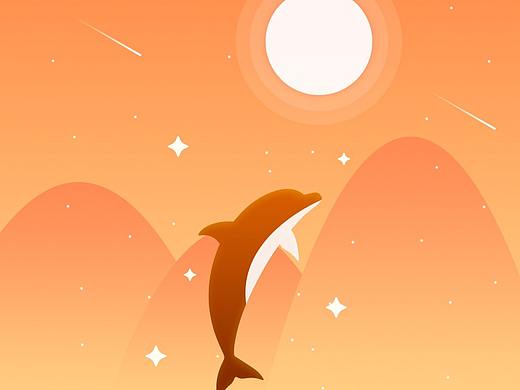 天气类APP渐变插画界面