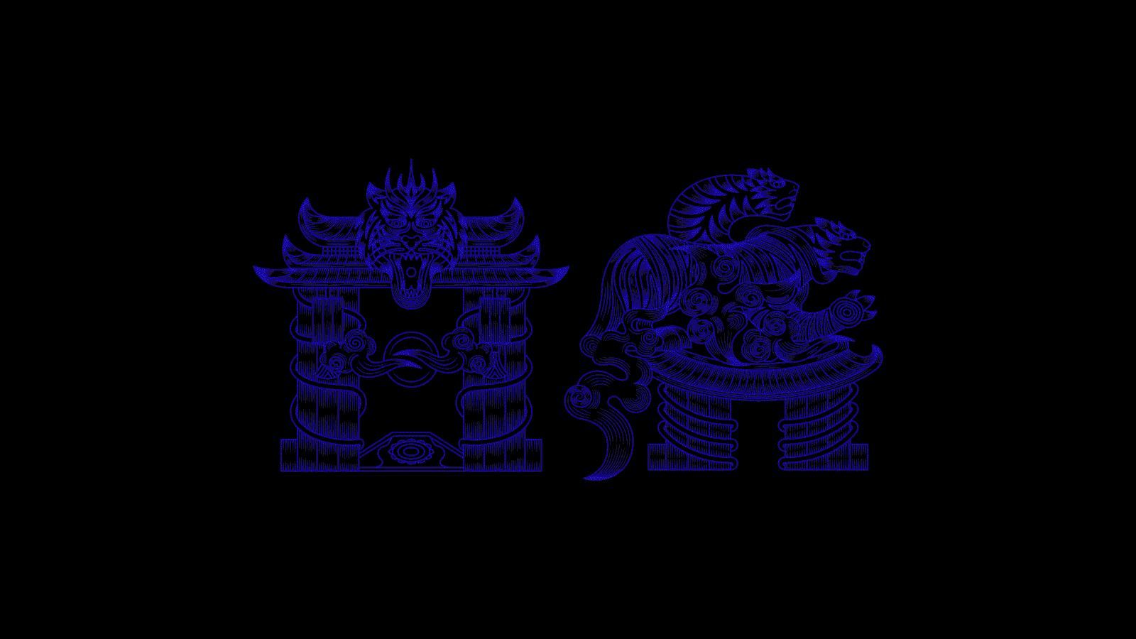 青龙白虎朱雀玄武-字体设计（图ZMjU5NTM2NzY4） - 字体/字形 - 站酷设计师刘兵克原创素材 - 站酷ZCOOL