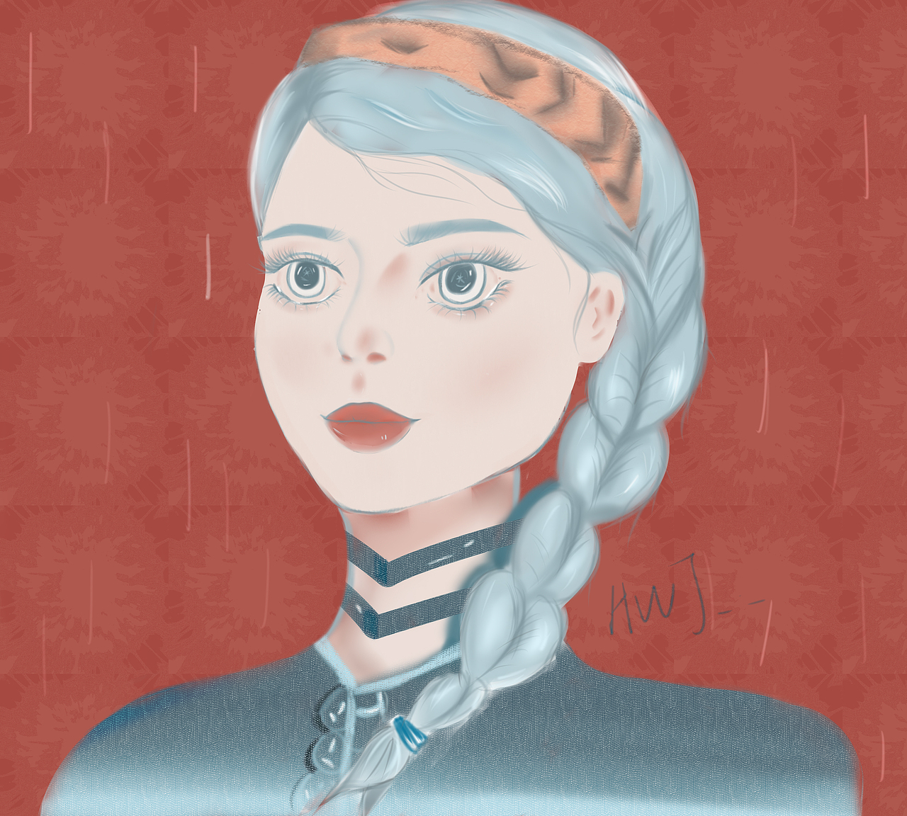 辫子|插画|创作习作|hwen0202_原创作品-站酷zcool