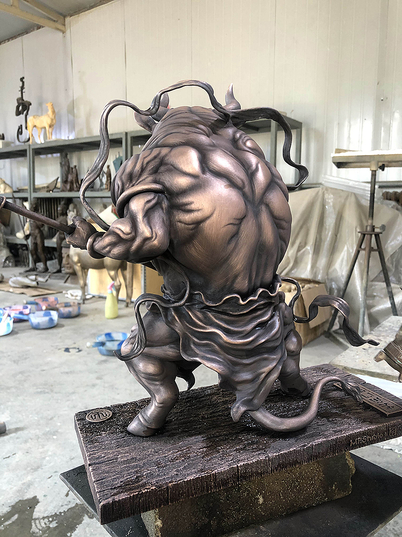 十二地支铜兽《尖角斗战仙》——三足仙出品