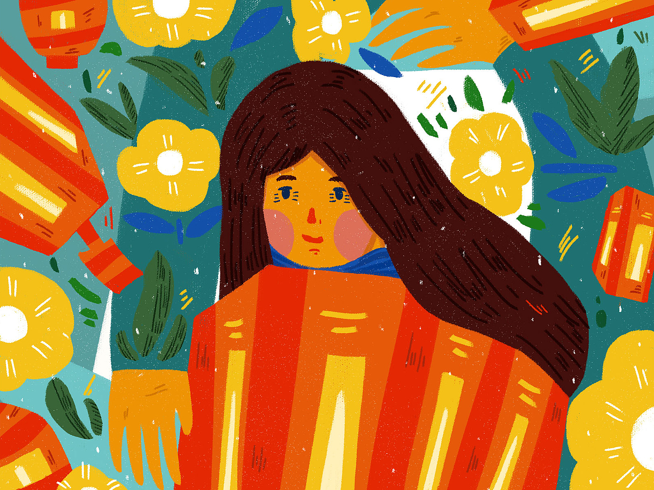 元宵涂鸦插画（图ZMTk1NDQwODk2） - 艺术插画 - 站酷设计师喵咕喵噜原创素材 - 站酷ZCOOL