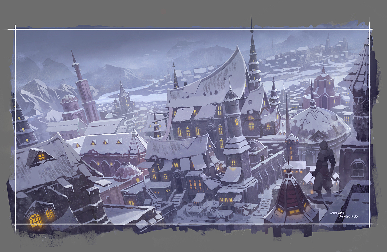 场景-雪|插画|游戏原画|爱画画的魂淡_原创作品-站酷zcool