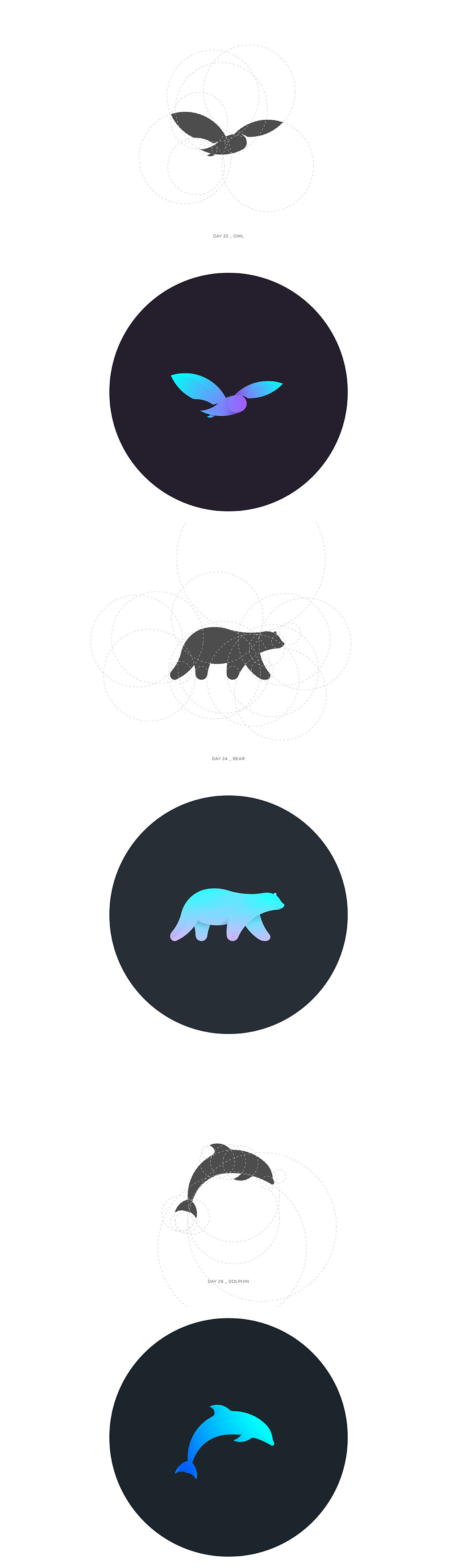 一系列圆切割动物图案设计（图ZMTA3MTI3Njky） - IP形象 - 站酷设计师SUIVERSE宇宙视觉原创素材 - 站酷ZCOOL