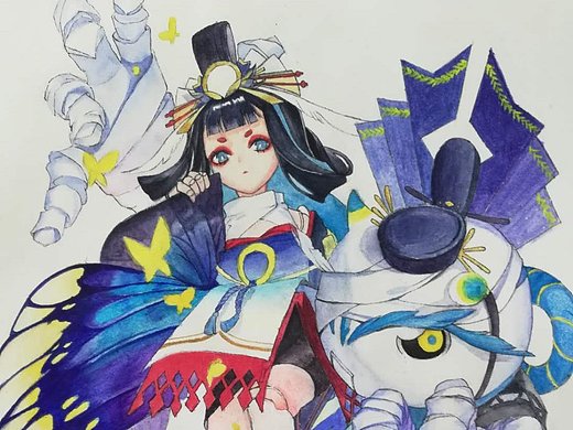 自学手绘练习 傀儡师