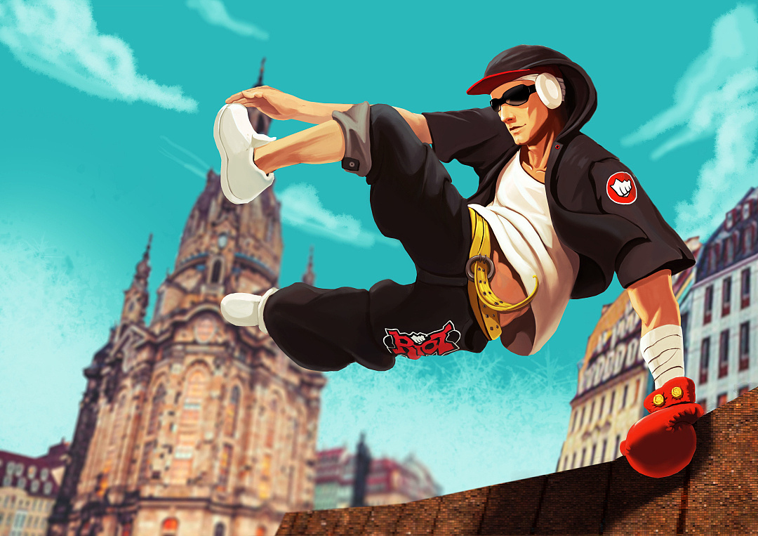 娱乐着画的跑酷盲僧李青|插画|商业插画|盲生qrq - 原创作品 - 站酷