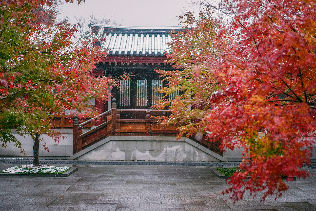 山寺雪景（图ZNjc1MjM1MDA=） - 风光摄影 - 站酷设计师正义的小伙伴Paul原创素材 - 站酷ZCOOL