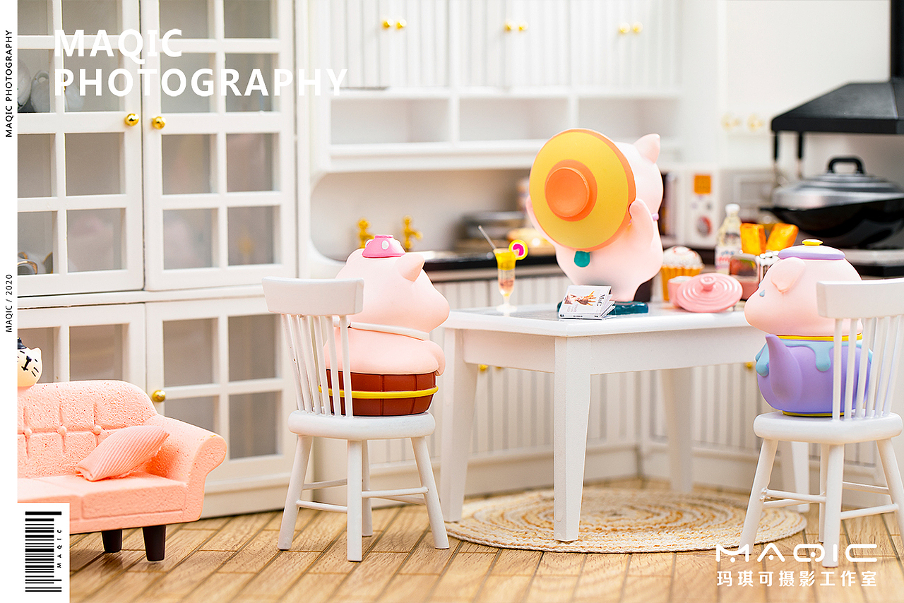 萌趣X玛琪可——「煎熬の猪可可」厨房系列潮玩盲盒