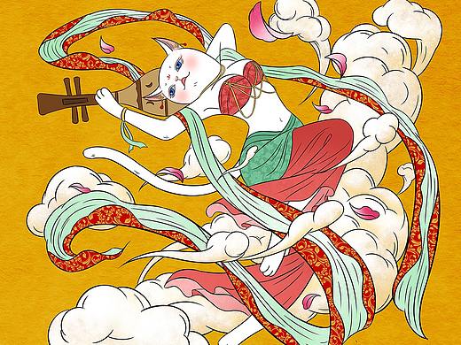 “唐猫庭院”-插画设计