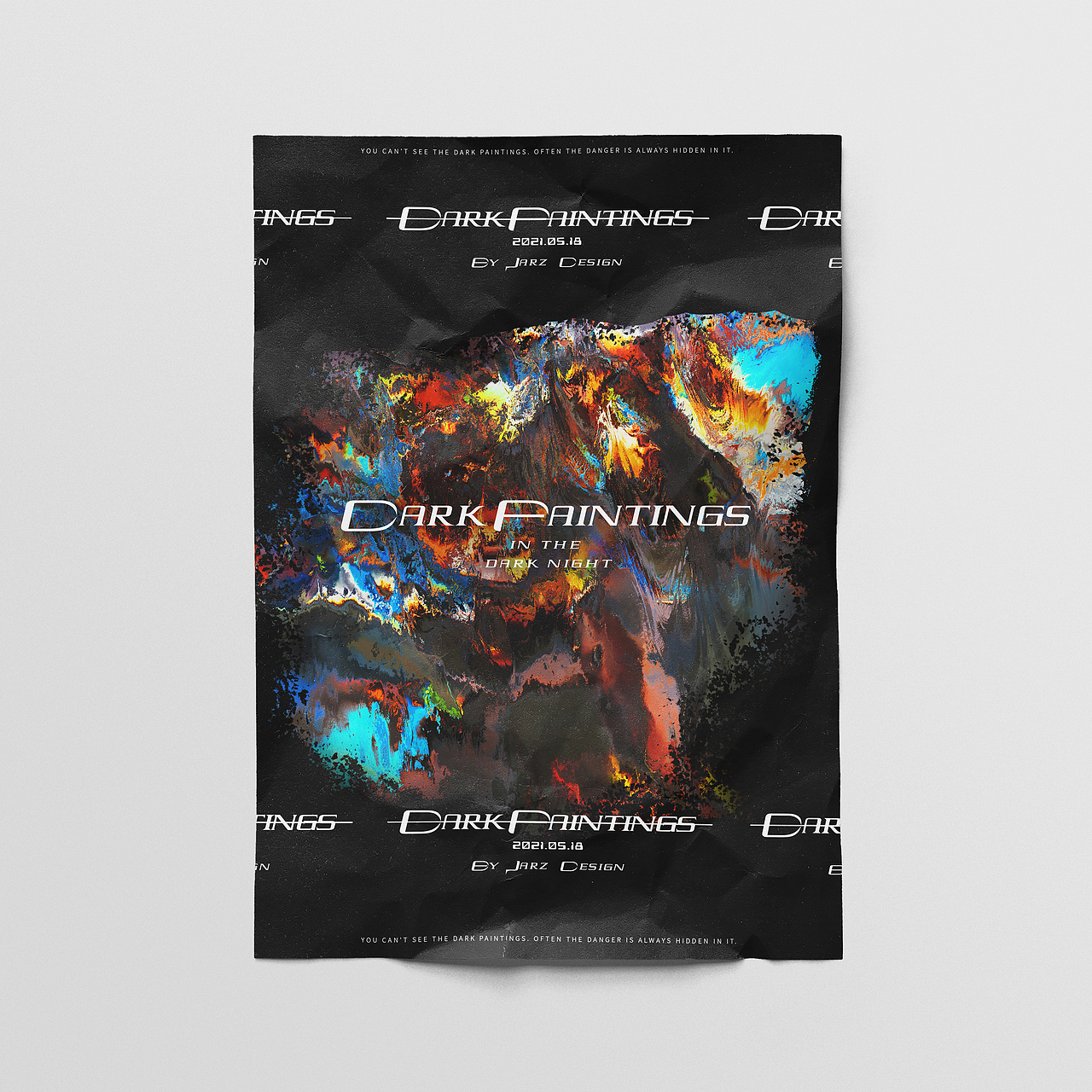 置换艺术抽象海报