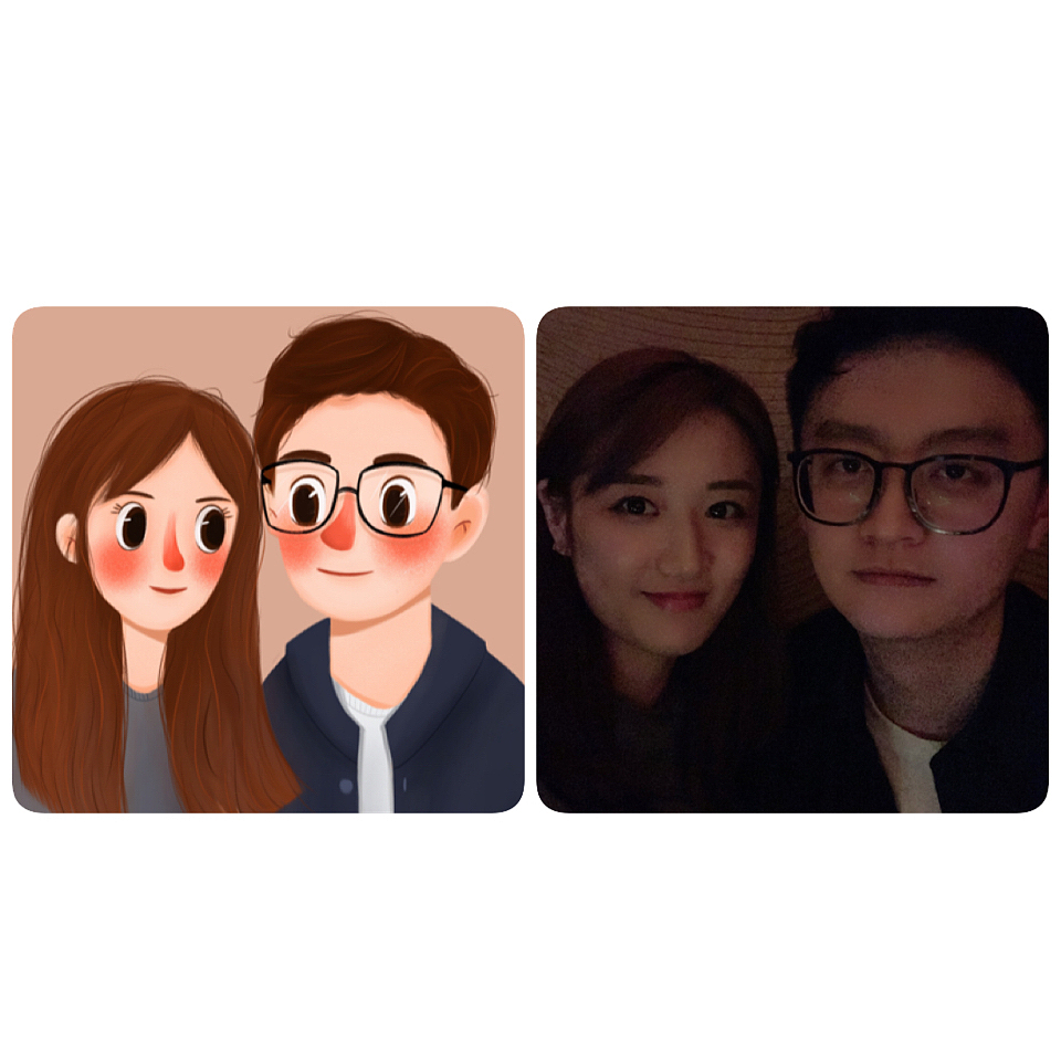 情侣插画头像（图ZMjY3MTkyNzY4） - 艺术插画 - 站酷设计师燕子往南飞原创素材 - 站酷ZCOOL