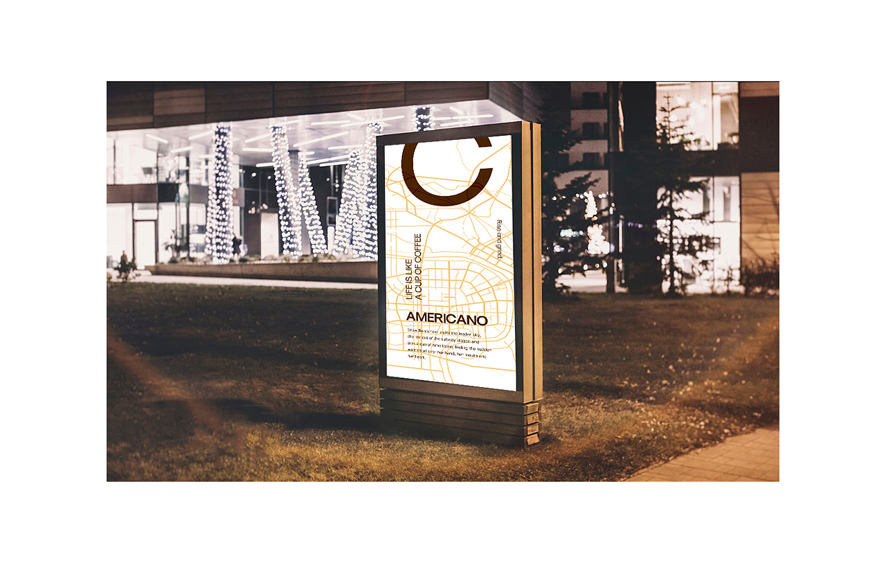 咖啡店墙体视觉海报