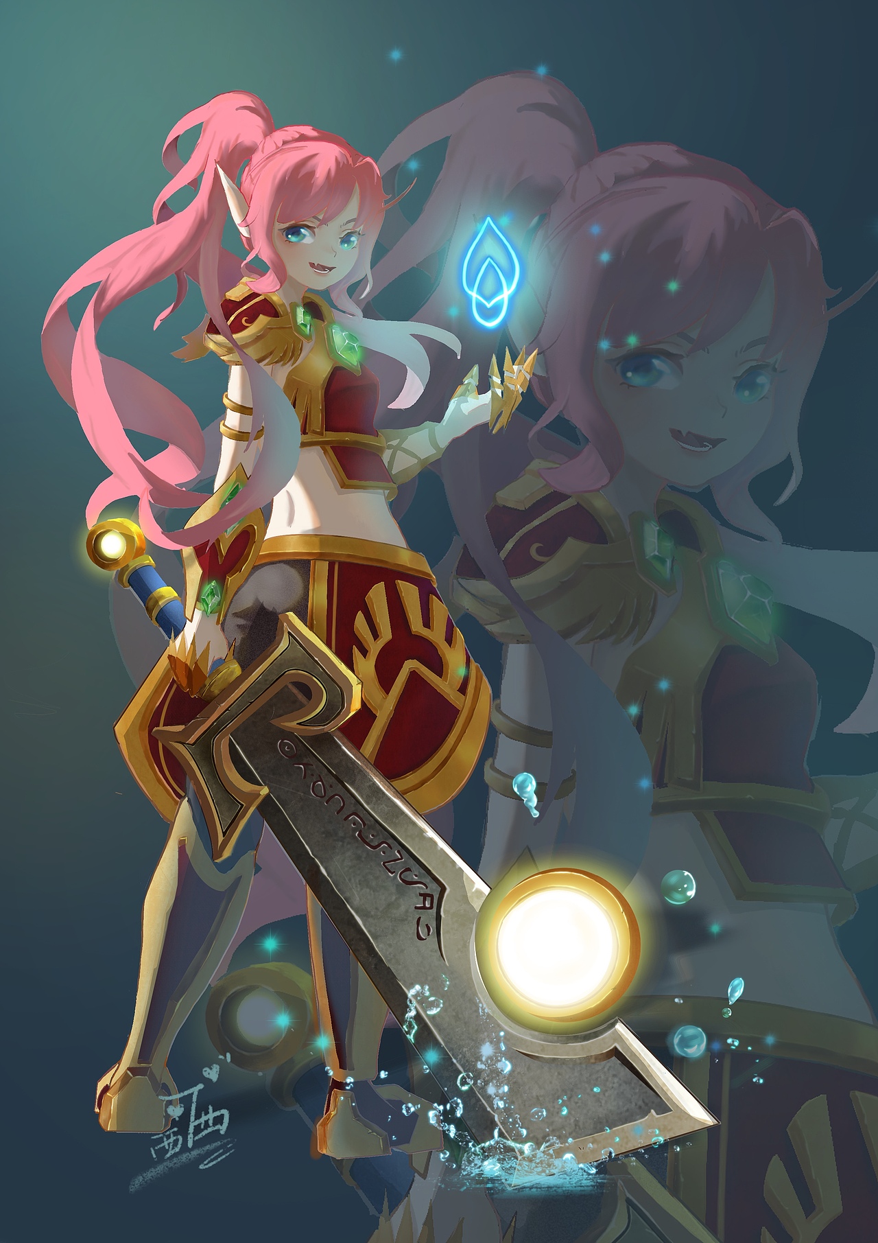 魔兽世界同人 血精灵圣骑士 传承套加灰烬使者