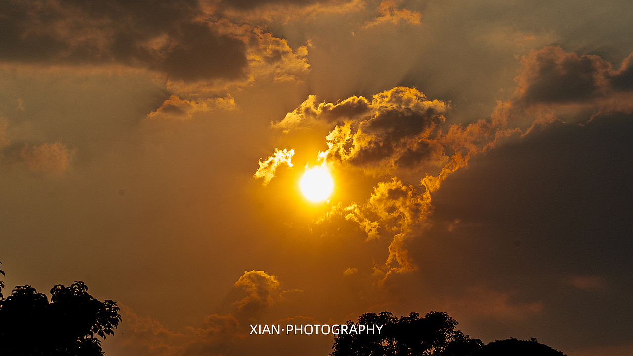 一天的拍摄,公园-晚霞