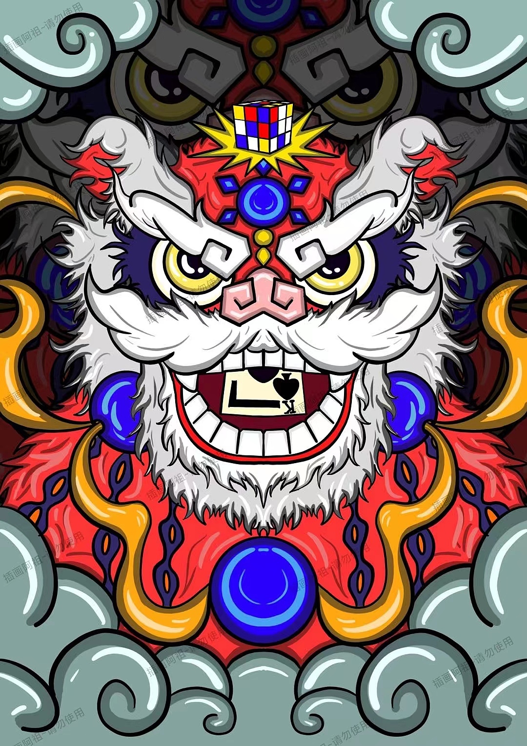 國潮風系列插畫（圖ZMzEwNjY1NzAw） - 創(chuàng)作習作 - 站酷設(shè)計師插畫阿祖原創(chuàng)素材 - 站酷ZCOOL