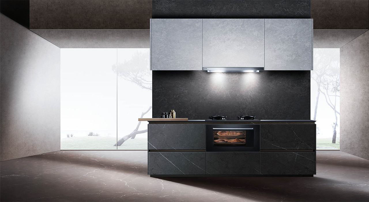 # 方太全隐升降油烟机
隐匿式设计,留白一方空间,尽显一体之美