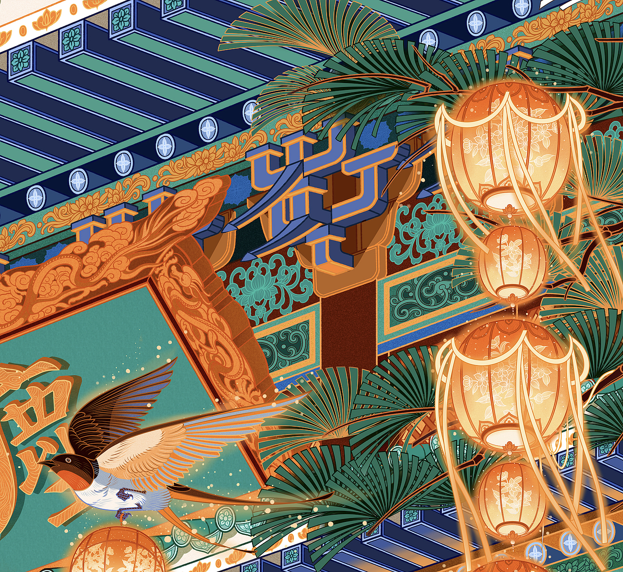 《画壁》组画系列（图ZMzYwNTM4Mjky） - 商业插画 - 站酷设计师唐众汤忠原创素材 - 站酷ZCOOL