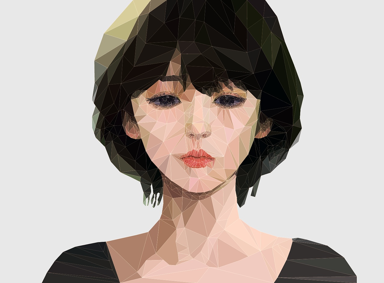 ai做的low poly风格人物插画!
