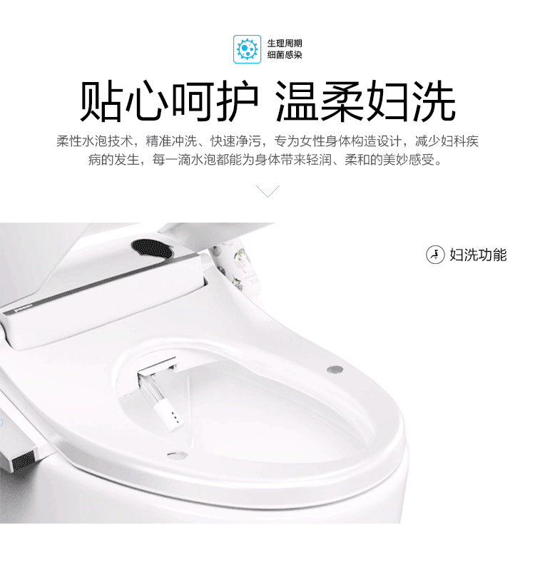 华为商城Pooai小普智能马桶盖详情页