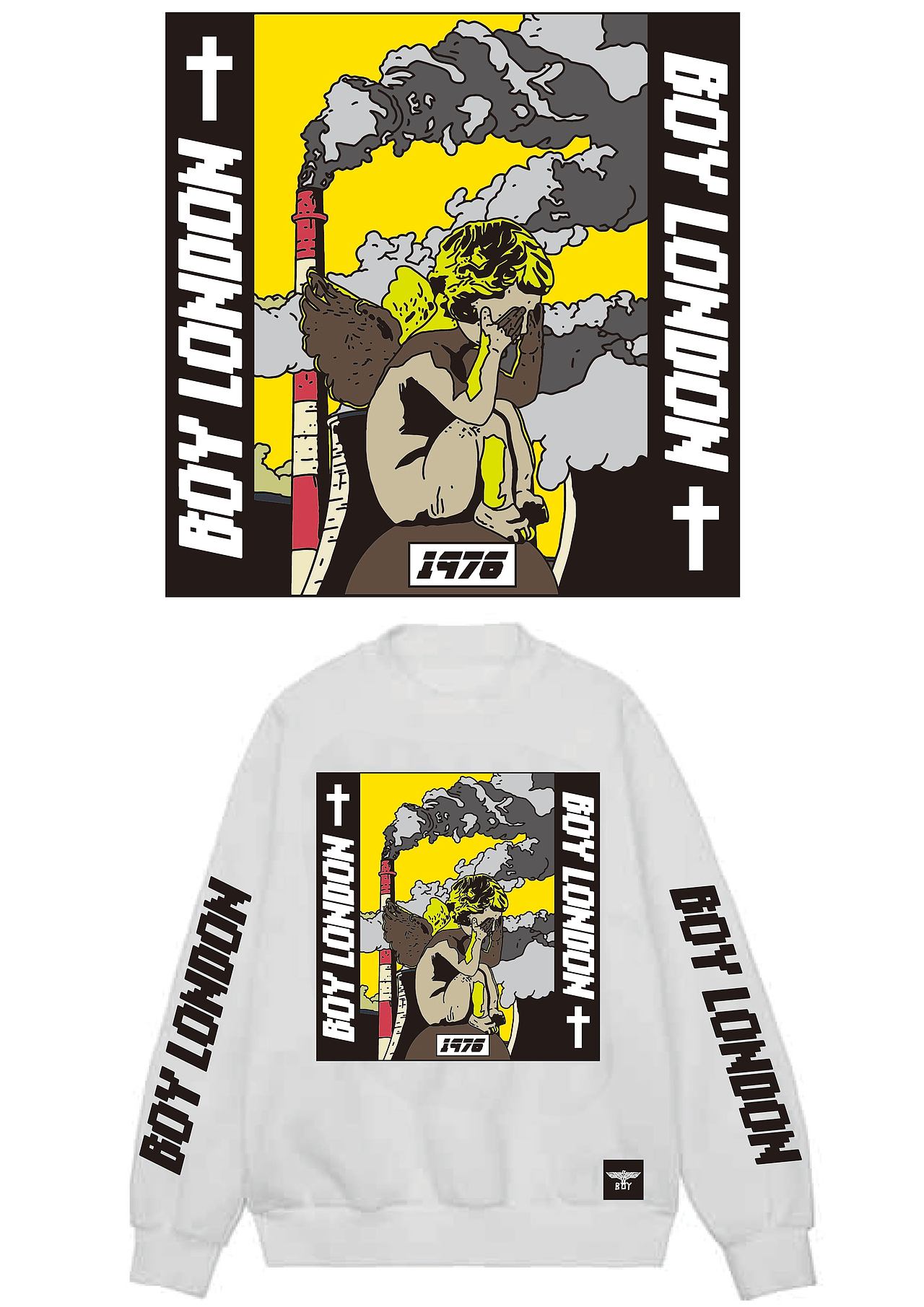 潮牌服装图案 插画