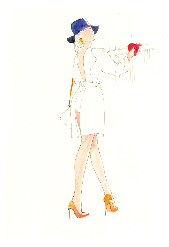 绘师yellow黄哲作品:时装画手绘表现步骤详解