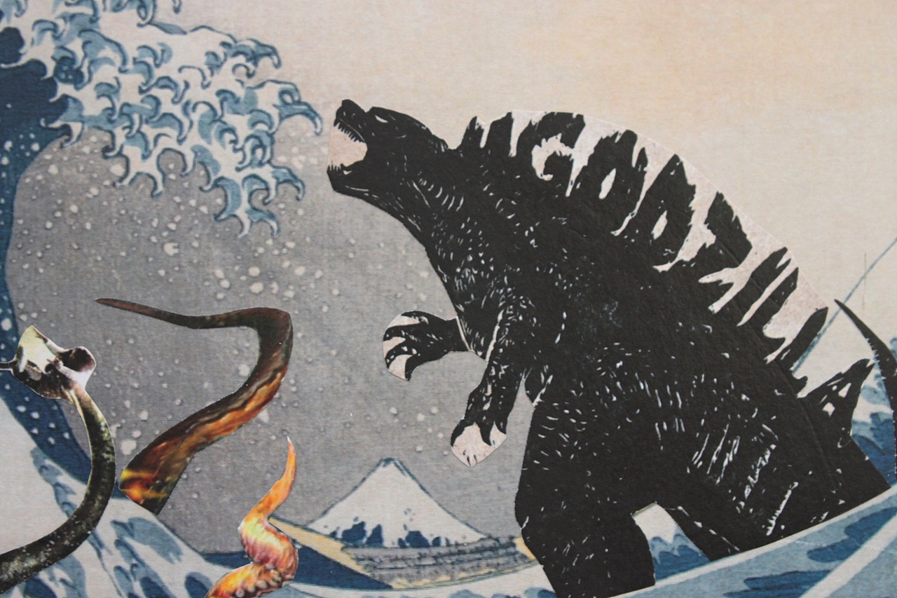 举报4分享原创作品纯艺术绘画潮流插画当代艺术拼贴哥斯拉日本核废水