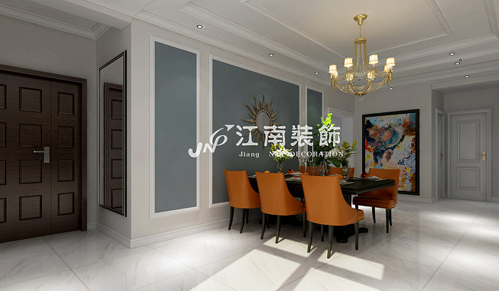 哈尔滨江南装饰公司福顺尚景美式风格装修效果图