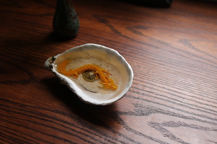 生蚝壳里面的小金龙