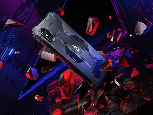  AGM黑盾 苹果iPhone X/Xs防摔手机壳渲染