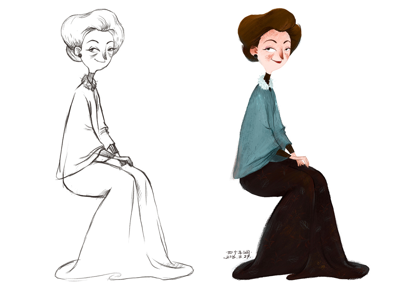 贵妇一枚|插画|创作习作|sged四个耳洞 - 原创作品 - 站酷 (zcool)