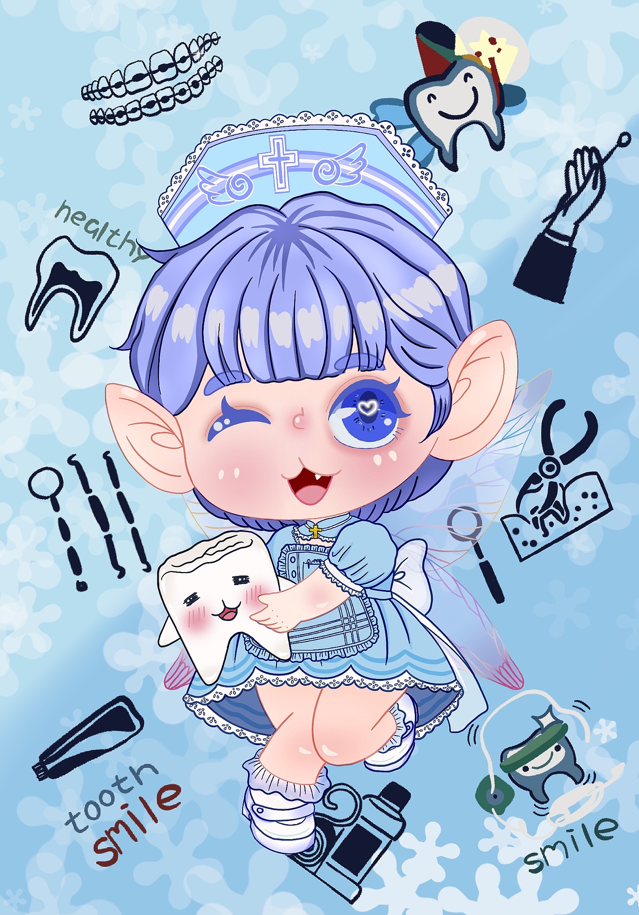 牙科护士人设牙仙子