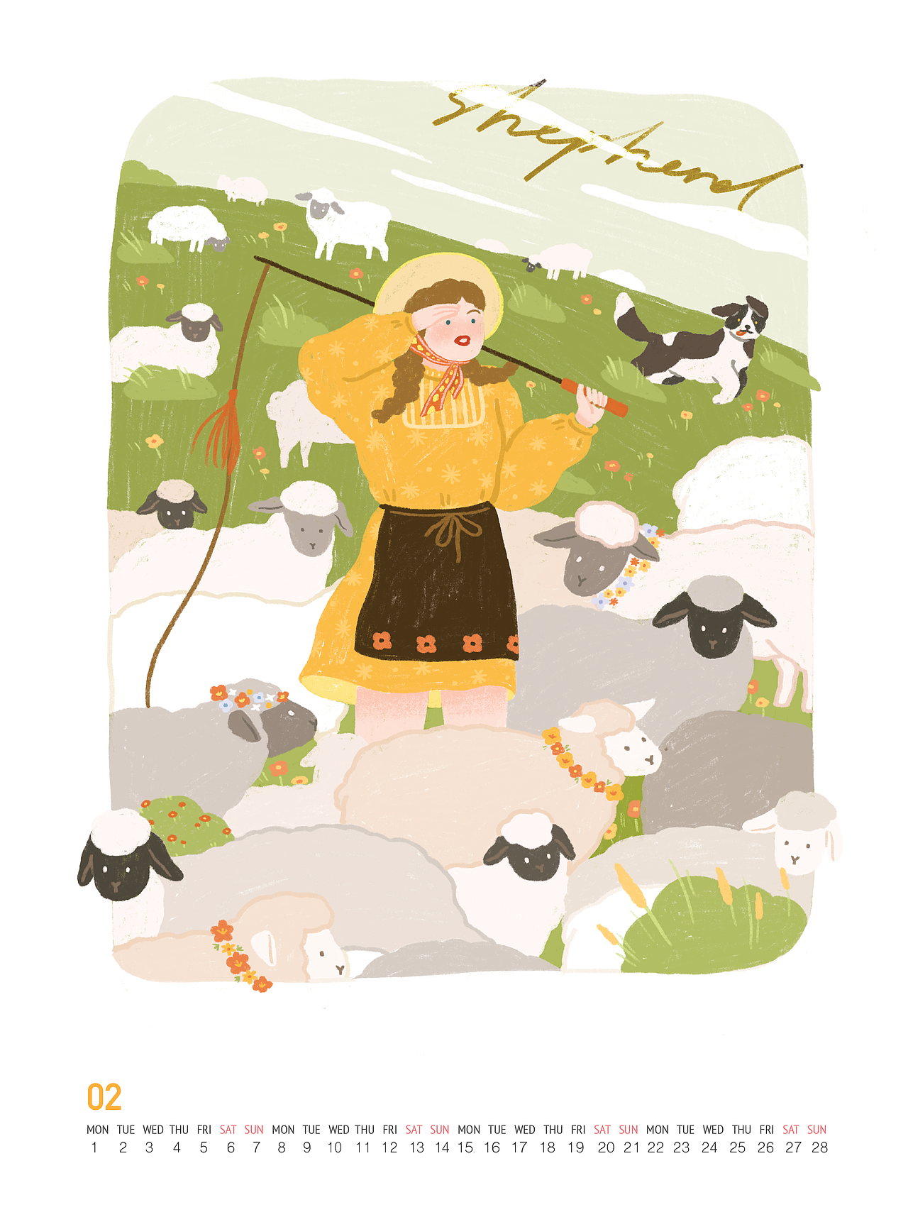 石魚丁的2021新年历（图ZMjM1NzI1OTUy） - 艺术插画 - 站酷设计师石魚丁原创素材 - 站酷ZCOOL