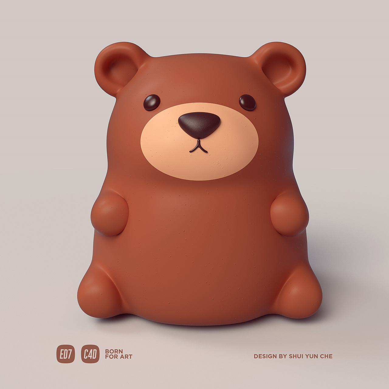 c4d视觉动物玩偶系列