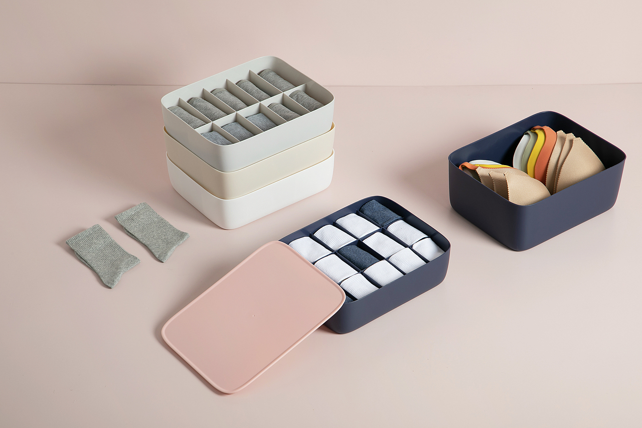 内衣袜子收纳盒拍摄