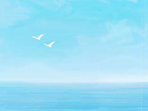 蓝色大海和海鸥我都喜欢