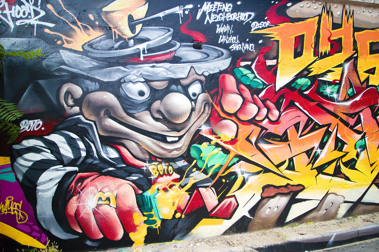 北京今日美术馆街区涂鸦（图ZMTMzMjE2NDA4） - 风光摄影 - 站酷设计师梦醒时分sr原创素材 - 站酷ZCOOL