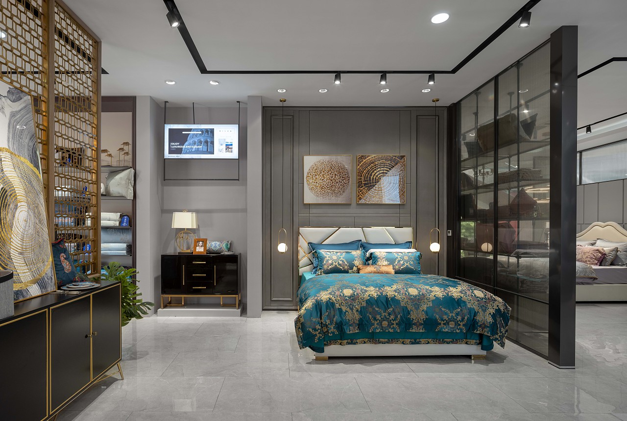 宝缦家纺展厅观堂映像空间摄影