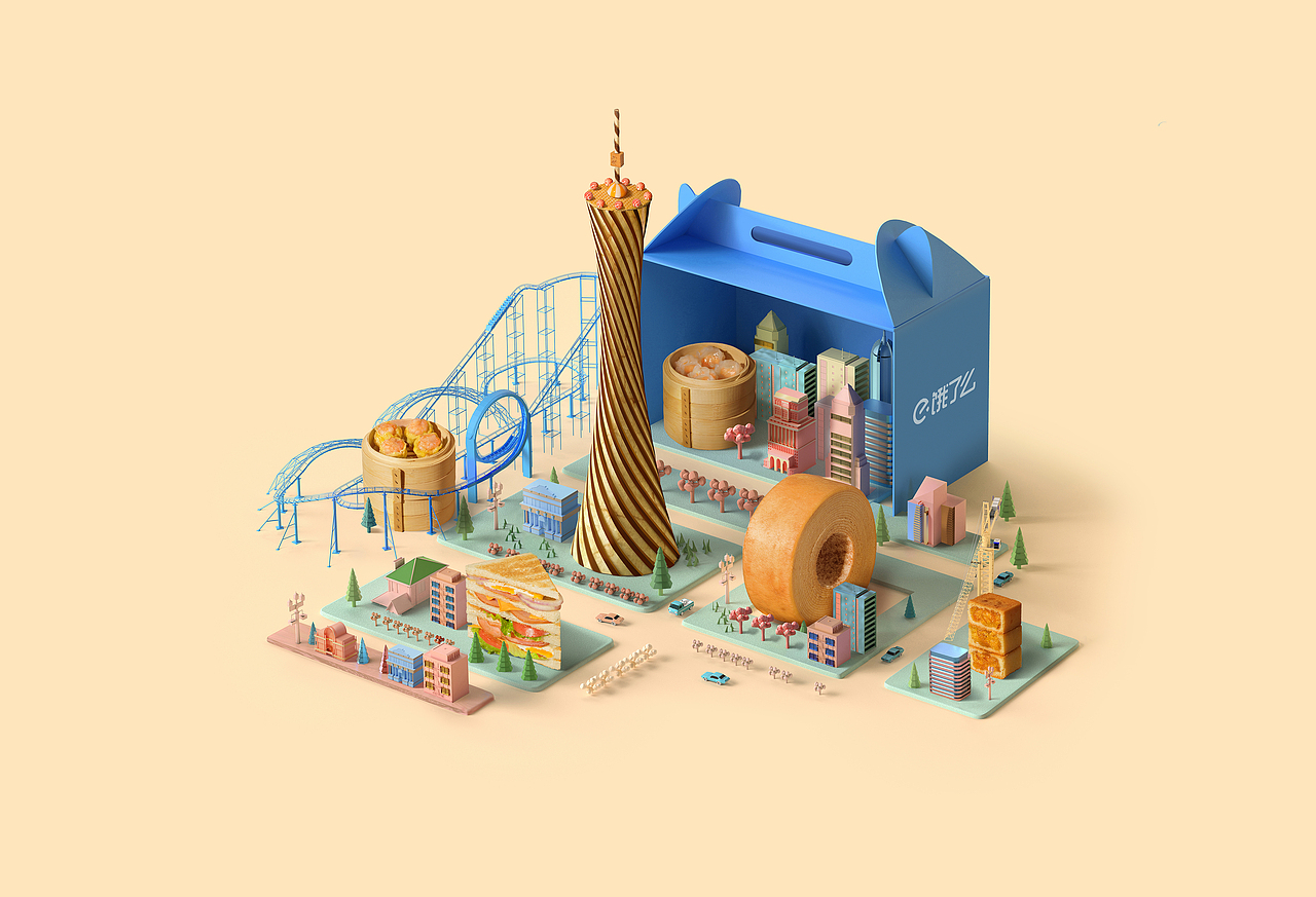 食之城市大片组 for 饿了么（图ZMTM0Njc0NDA4） - 海报 - 站酷设计师LantosStudio原创素材 - 站酷ZCOOL