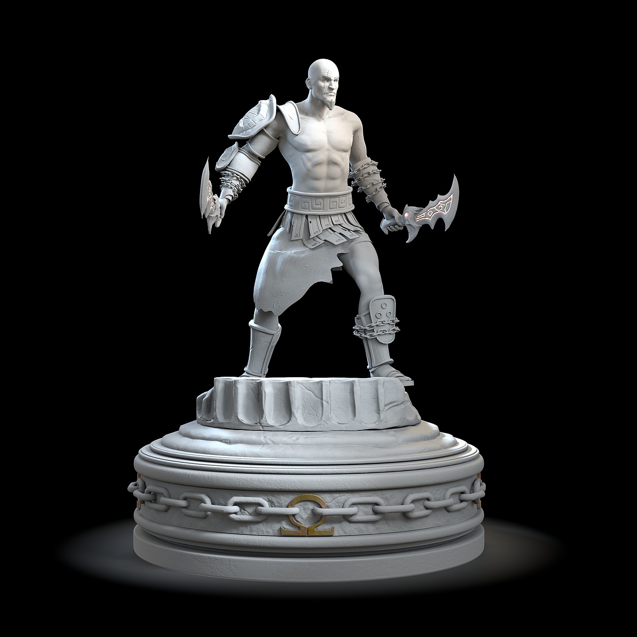 zbrush maya md sp练习 战神 奎托斯